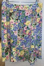 Vintage 90  s Sag Harbor Floral Skirt Womens Size 18 Cottagecore Boho