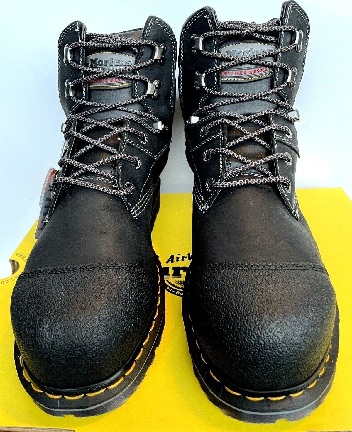 DR MARTENS DUXFORD BLACK WATERPROOF STEEL TOE INDUSTRIAL BOOTS SIZE UK
