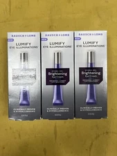 3 New Bausch + Lomb Lumify Eye Illuminations Hydra-Gel Brightening Eye Cream