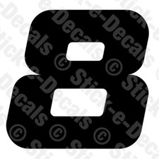 Number Eight 8 Vinyl Die Cut Decal Sticker - RACING NUMBER - RSF