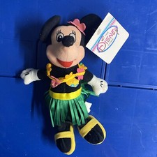 The Disney Store - 8" Mini Bean Bag Plush - Tourist Hula Minnie Mouse NWT