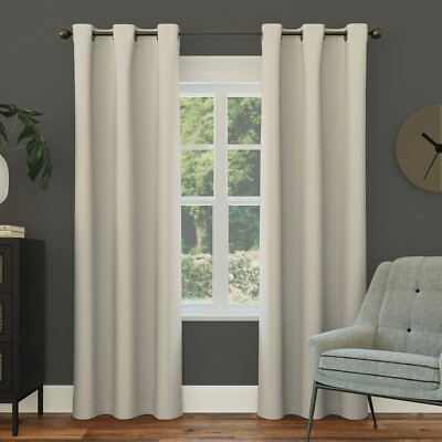SUN ZERO (2 PACK) NOLAN ENERGY EFFICIENT BLACKOUT GROMMET PANEL, PEARL 40''Wx84''L
