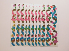 Mrs. Grossman's Stickers Lot of 10 Strips Multi Color Confetti Scrapbooking