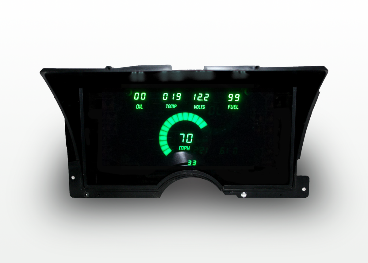 1973-1987 Chevy Truck Digital Dash TEAL LED's Intellitronix DP6004T Made In USA - Foto 3