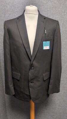 Taylor & Wright Nadelstreifen Regular Fit Gestreiftes Sakko UK 42R LN049 FF 02