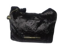 Steve Madden Shoulder Bag Hobo Black Velor Large