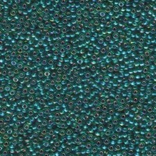 Miyuki Seed Beads 11/0 Silver Lined Emerald Green AB 11-1017 Glass 24g Size 11