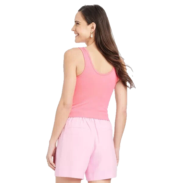 Women's Seamless Slim Fit Tank Top A New Day Coral M eBay