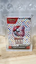 Pokemon Booster Bundle Acrylic Case Magnetic Top Display Quality! FITS 151!!!