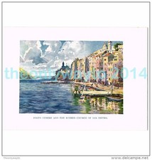 PORTO VENERE AND CHURCH OF SAN PIETRO, ITALY, BOOK ILLUSTRATION/PRINT, 1926