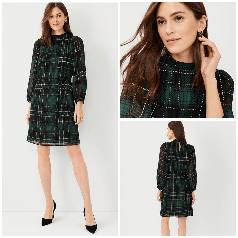 Ann taylor 2025 plaid dress