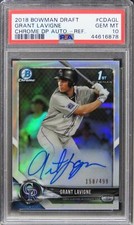 2018 Bowman Chrome Grant Lavigne DP AUTO REFRACTOR ROOKIE #CDAGL PSA 10 GEM MINT