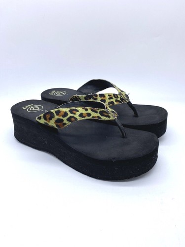 reef leopard print flip flops