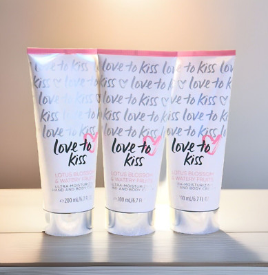 Victoria's Secret LOVE TO KISS Ultra-Moisturizing Hand & Body Cream X3 NEW
