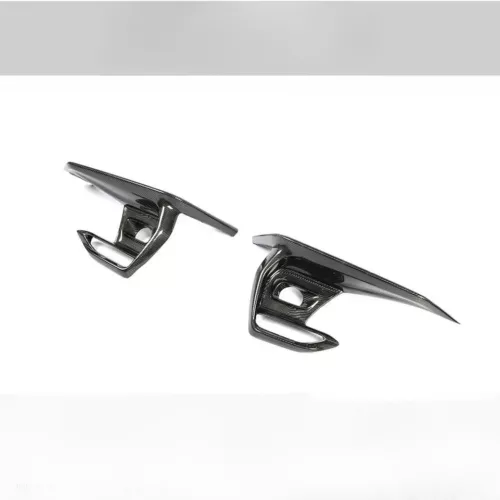 For Q50 Sport 2018-2022 Pair Real Carbon Front Bumper Fog Light Cover Bezels - Picture 4 of 7