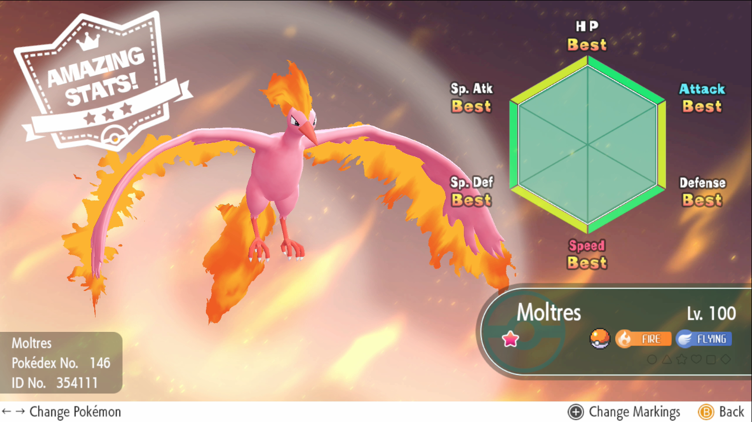 Pokemon Let's Go Pikachu & Eevee - Shiny Articuno Moltres Zapdos 6IV/Max/AV  