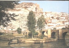 Alcala del Jucar Spanien 1984 Klippenstadt römische Brücke Postkarte
