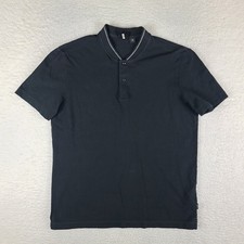 Hugo Boss Polo Shirt Mens Medium Black Performance Short Sleeve