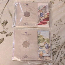 Royal Mint Classic Pooh Christopher Robin & Piglet UK 50p 2020 BU Coin Packs
