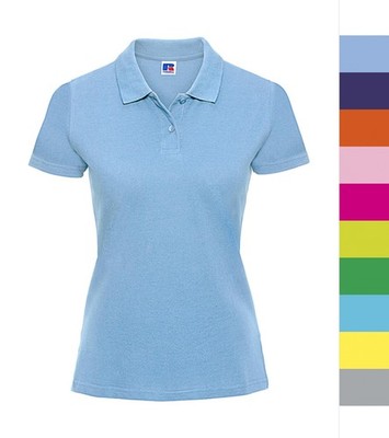 5 Stück Set Russell Europe Damen Piqué Poloshirt Baumwolle 16 Farben XS-2XL R-56