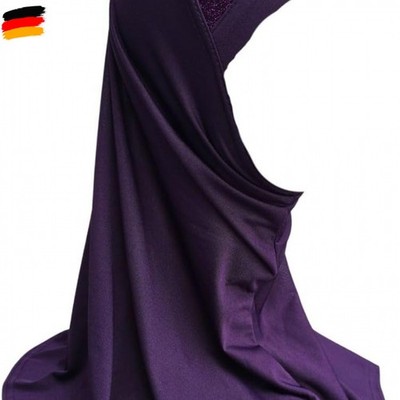 Yaqeen Mädchen Kopftuch Hijab al Amira mit Glitzerbordüre, fertig k