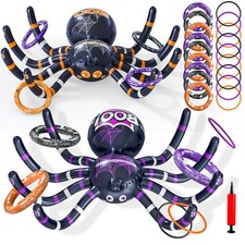 Garma Halloween Games for Kids, 2-Pack Inflatable Spider Ring Toss Game 2 Pcs