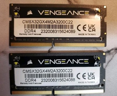 Corsair Vengeance 32GB (2 x 16GB) DDR4-3200 Laptop Ram Memory
