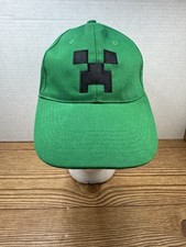 Minecraft Creeper Hat Boys OS Green Snapback Cap Mojang Jinx Video Game