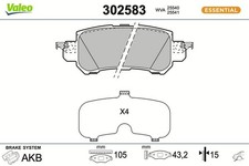 VALEO BREMSBELÄGE SATZ HINTEN passend für MAZDA 2 CX-3 CX-5 | 302583