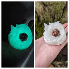  Glow Dragon Dice Guardian Glow in the Dark TTRPG Accessories D20 Dice Hold