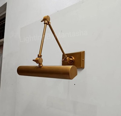Brass Double Library Picture Light: Adjustable 18'' Wall Lamp Modern light
