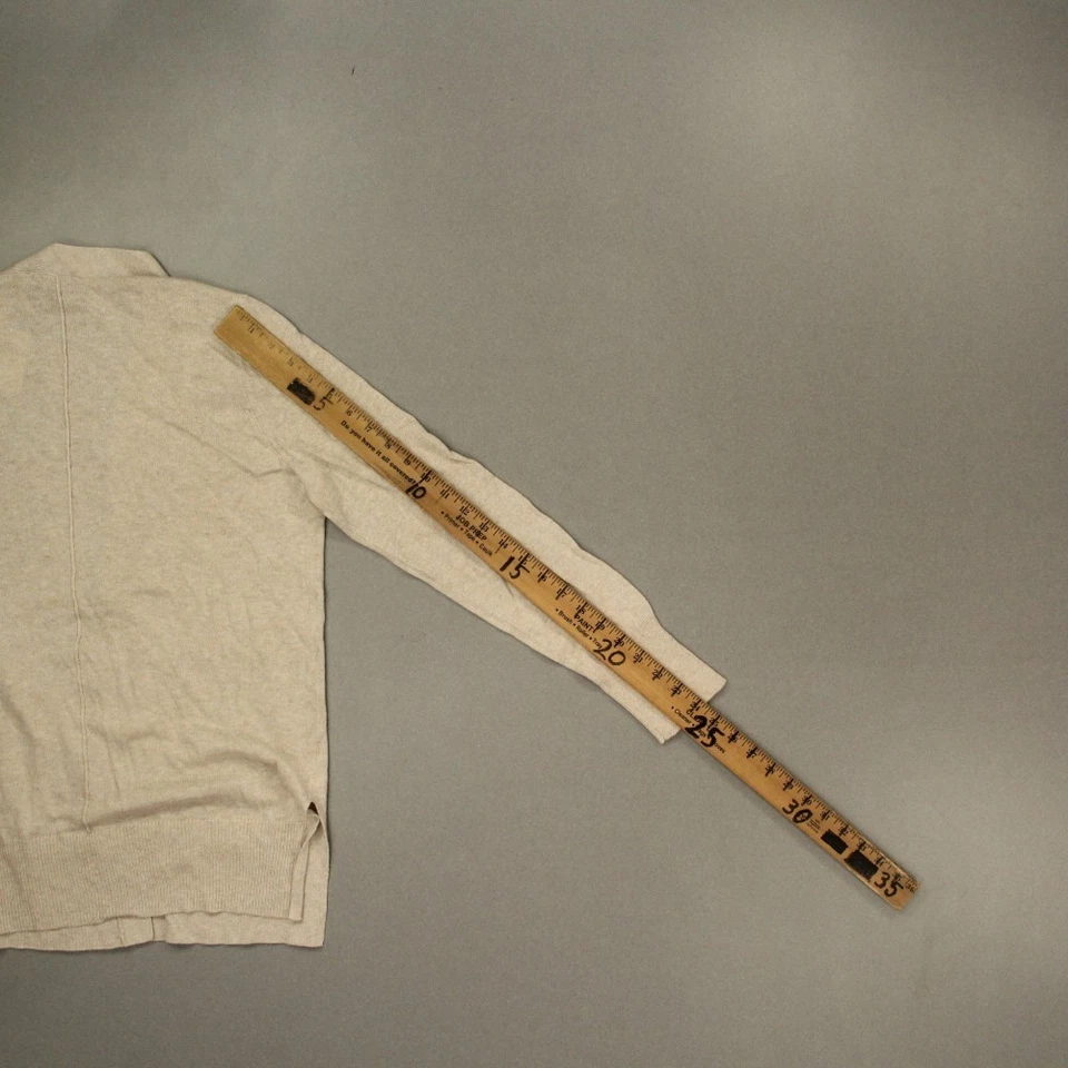 Suéter cárdigan abierto Gap para mujer mezcla de algodón y lino talla mediana beige nuevo con etiquetas Foto 4 de 4