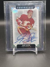 2019-20 UD Chronology Franchise History Auto Gary Suter Calgary Flames 