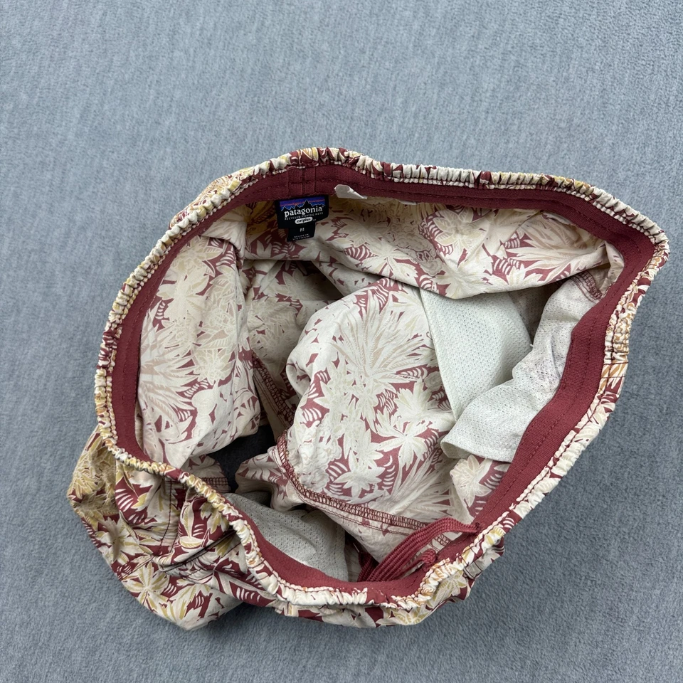 Pantalones Cortos Patagonia Para Mujer Medianos Beige Rojo Floral Bolsos Sin Forro Natación Surf 57059 Foto 3 de 4