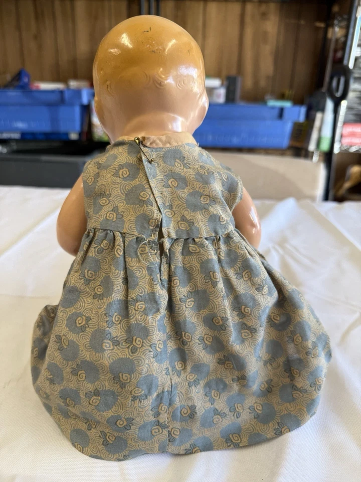 Vintage Effanbee Composition Baby Doll 1930s “All Talk” Sleep Eyes 20” USA - Image 3 of 4