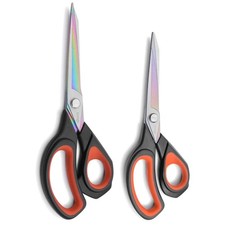 Heavy Duty Crafting Shears - Ultra Sharp Titanium Scissors for Fabric  Leather