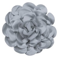 Satin Rose Blumenbrosche, 9,4 Zoll GroßE Blume FüR Broschen, Grau