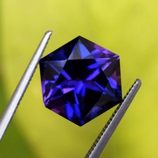 9 Ct Natural Tanzanite Purple Blue Hexagon Cut Certified Rare Loose Gemstone