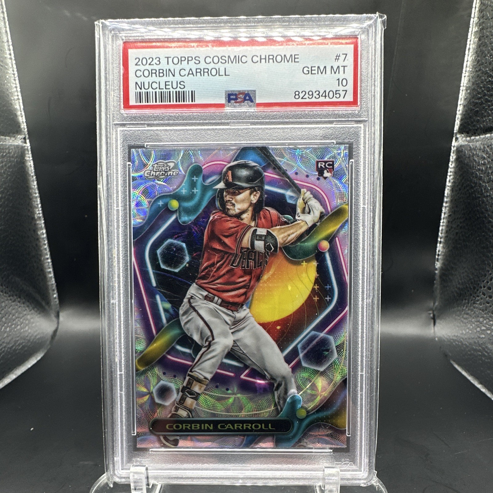 Topps Cosmic Chrome 2023 Corbin Carroll RC Nucleus Refractor #7 PSA 10
