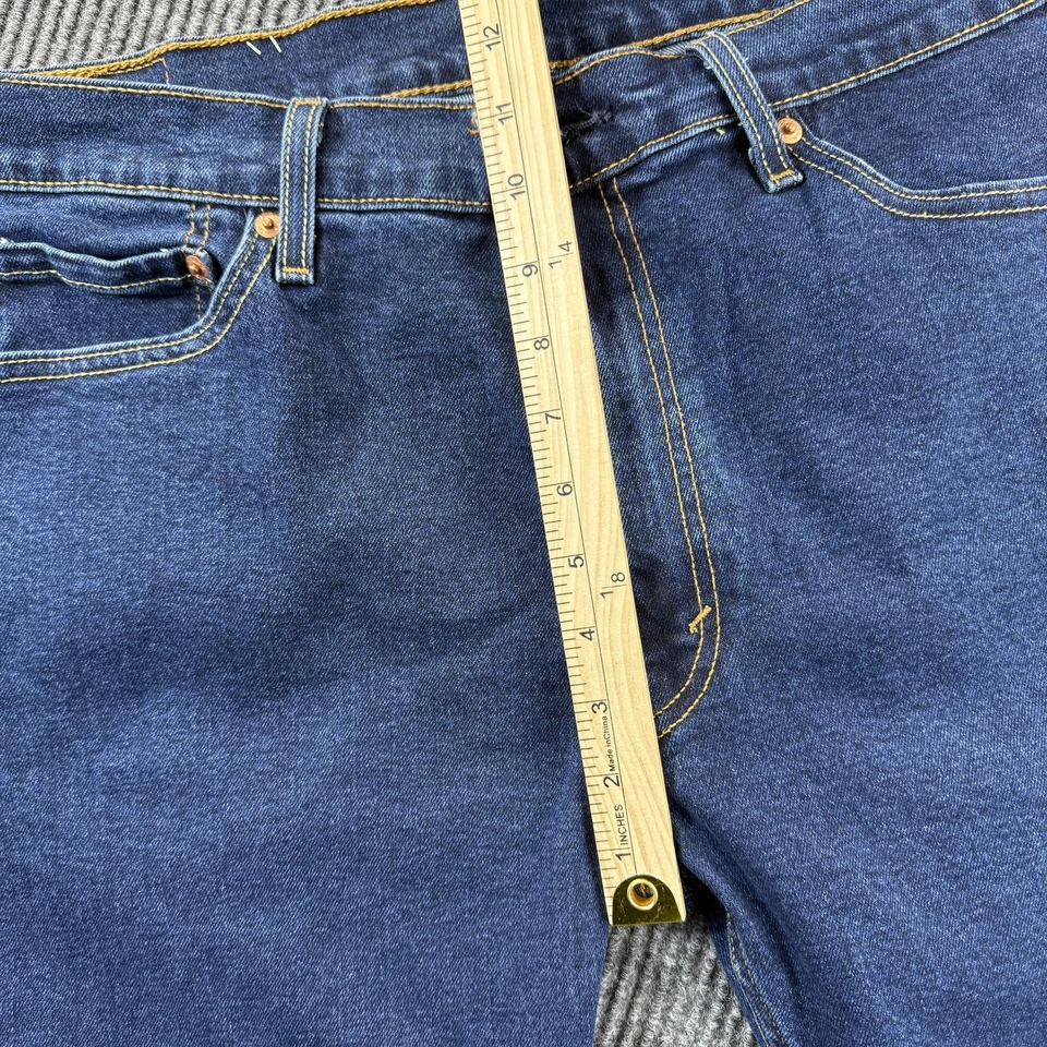 Jeans Levis 513 Para Hombre 36x32 Azul Ajustado Recto Elástico Denim Lavado Medio Clásico Foto 4 de 4