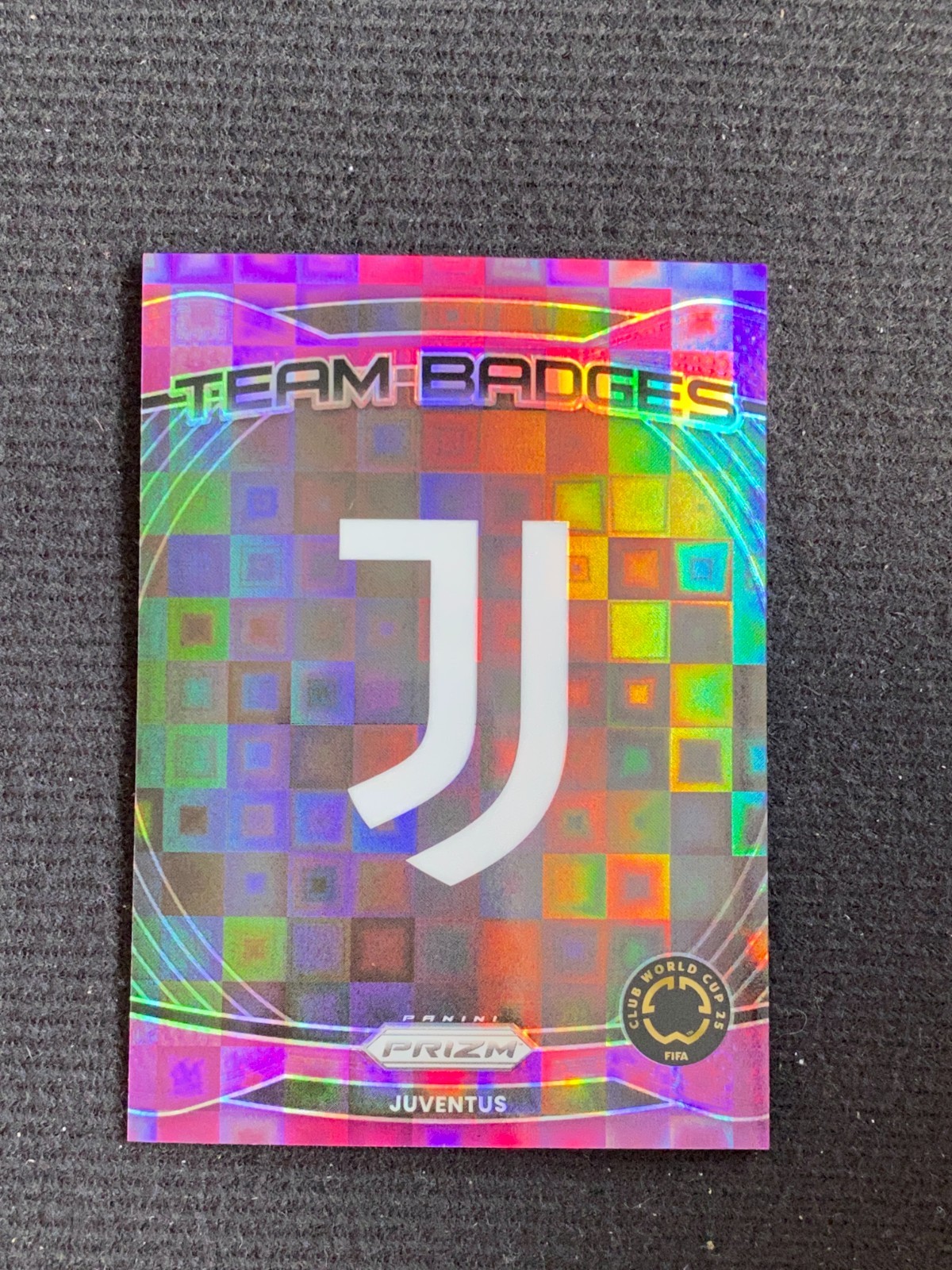 Juventus 2025 Panini Prizm FIFA Club World Cup Team Badges Purple Pandora 48/49