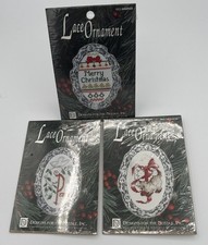 Lot Of 3 Lace Ornament Cross Stitch Kit 1244 1211 1243 Designs for the Needle