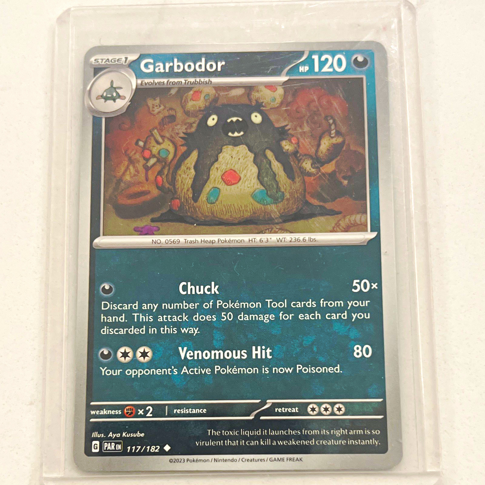 The Pokémon Company Garbodor 117/182 Paradox Rift Uncommon Reg Stage 1 HP120 Eng