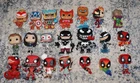 Lot of 21 Marvel Super Hero Funko Pop Figures Loose Venom Deadpool Gingerbread