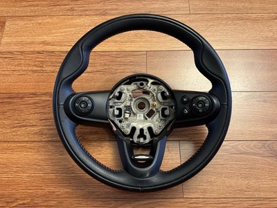 OEM 2014-2020 MINI Cooper S F56 JCW Leather Black Red Stitch Steering Wheel