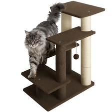 4-Step Pet Steps for Cats/Dogs Stairs with Sisal Scratching Post for Older