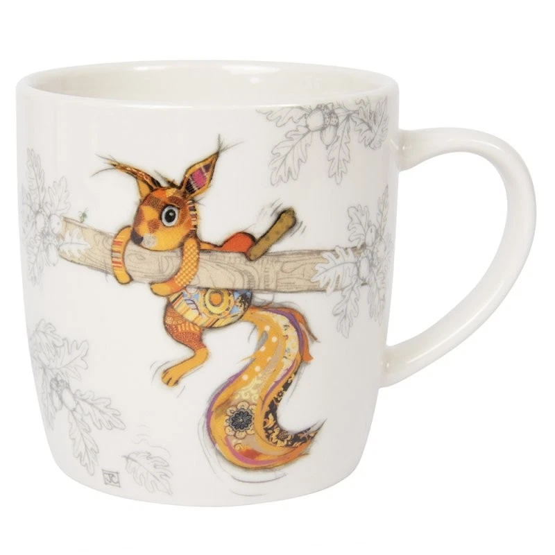 LESSER & PAVEY Fine China Bug Art Sammy Squirrel Coffee Mug Animal Novelty Christmas Gift