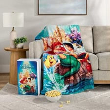 ✨Disney The Little Mermaid VHS Boxed Silk Touch Throw 50" x 70"  Blanket