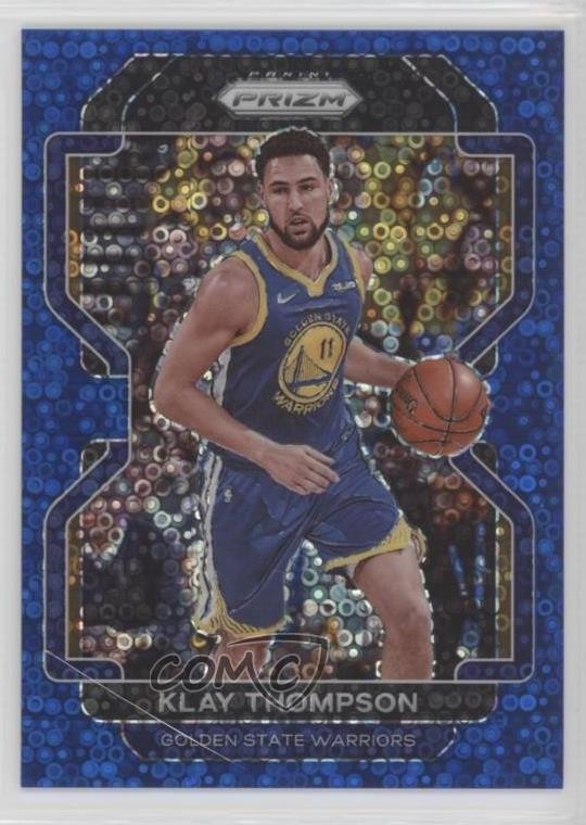 2021-22 Panini Prizm Fast Break Blue Prizm 122/150 Klay Thompson #92 19y3