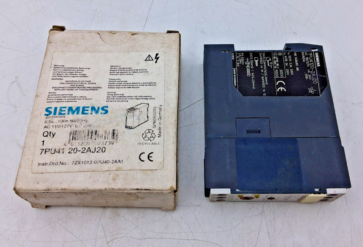 Siemens 7PU41 20-2AJ20 TIme Delay Relay